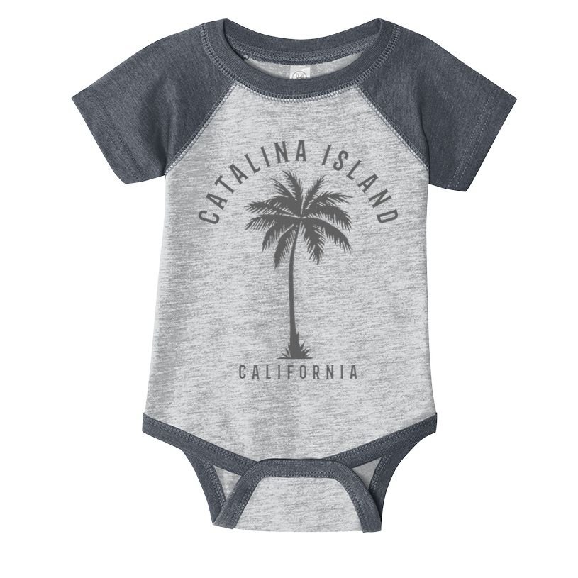 Catalina Island California Palm Tree Pride Vintage Infant Baby Jersey Bodysuit