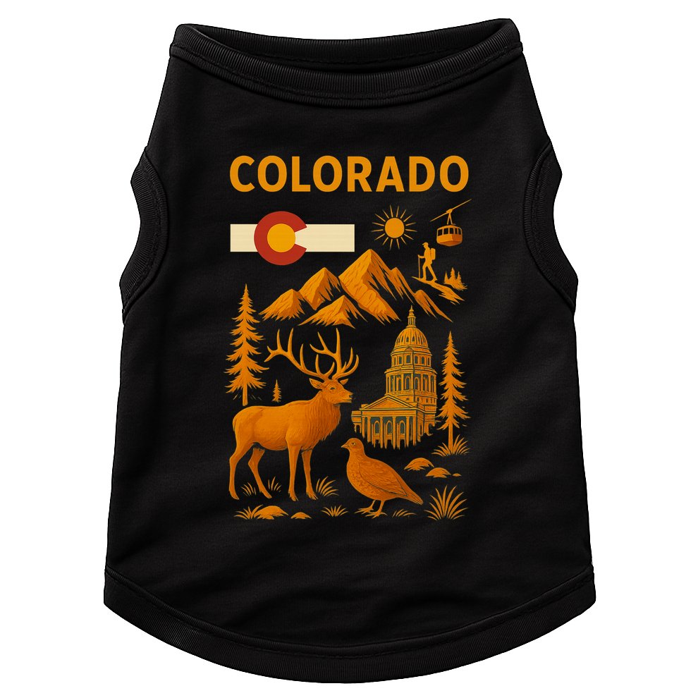 Colorado Iconic Collage Doggie Tank