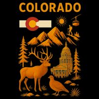 Colorado Iconic Collage Bucket Hat