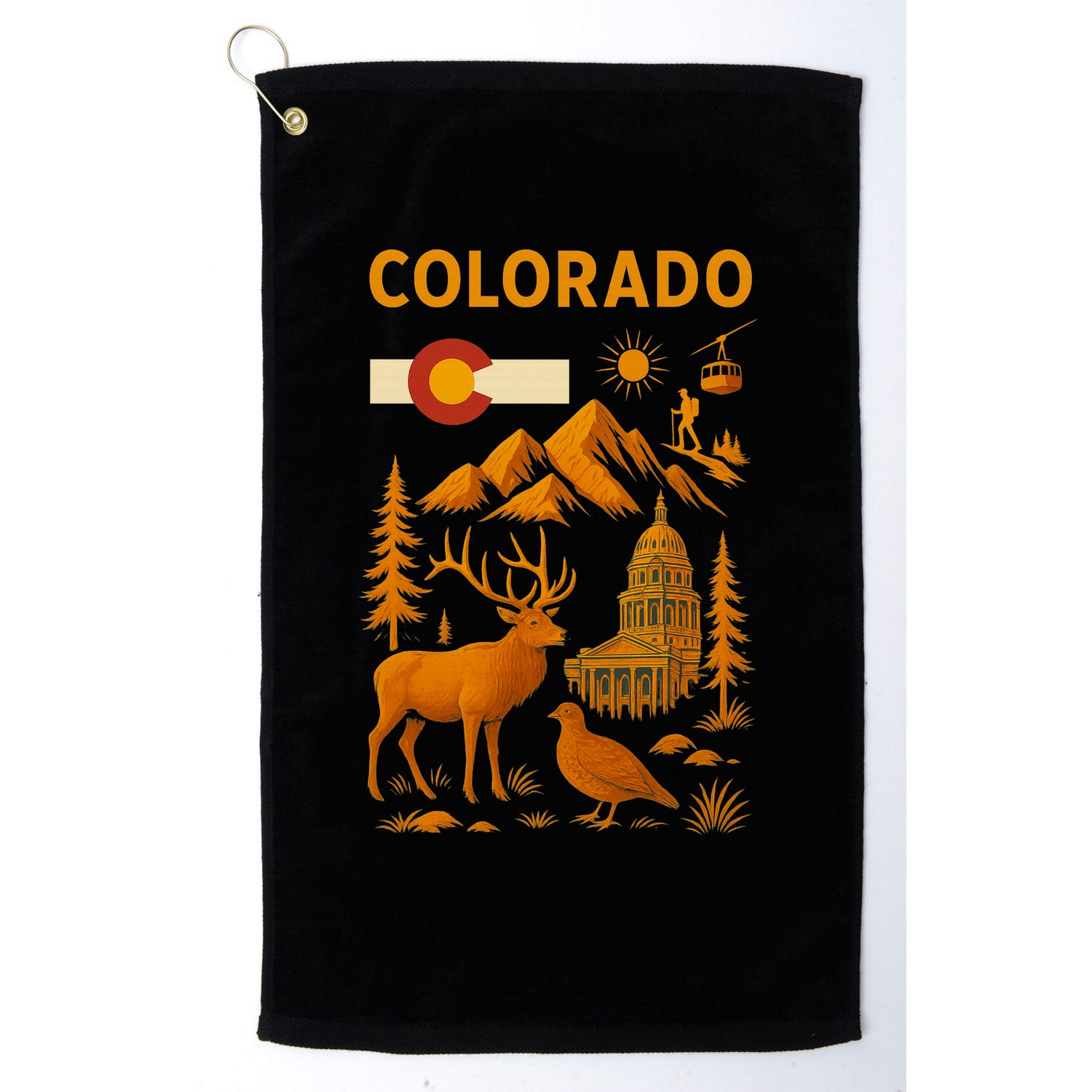 Colorado Iconic Collage Golf Towel