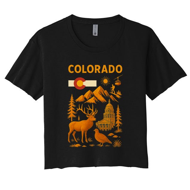 Colorado Iconic Collage Crop Top