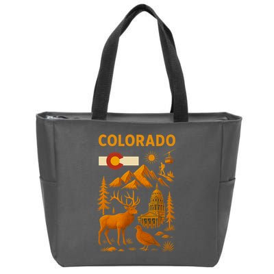 Colorado Iconic Collage Zip Tote Bag