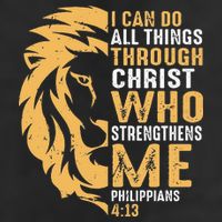 Christian I Can Do All Things Through Christ Lion Faith Golf Towel