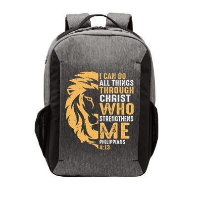 Christian I Can Do All Things Through Christ Lion Faith Vector Backpack