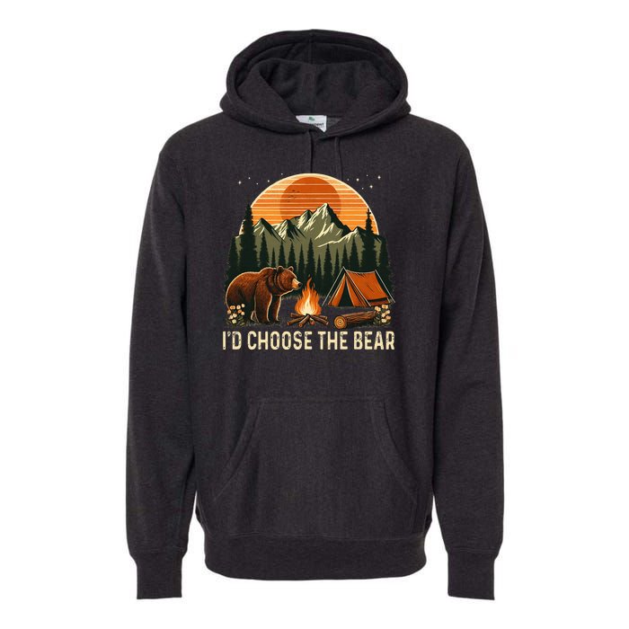 Camping ID Choose The Bear Premium Hoodie