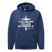 Christian I Can Do All Things Through Cross Jesus Religious Performance Fleece Hoodie