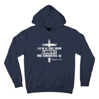 Christian I Can Do All Things Through Cross Jesus Religious Hoodie