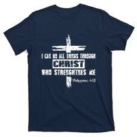 Christian I Can Do All Things Through Cross Jesus Religious T-Shirt