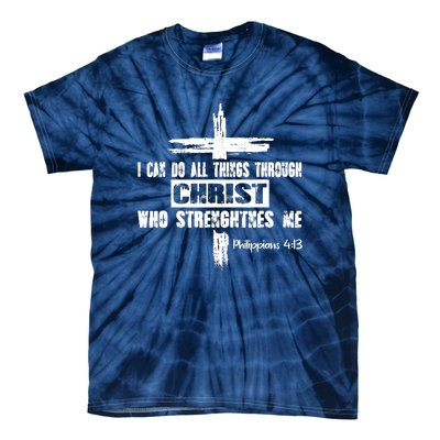 Christian I Can Do All Things Through Cross Jesus Religious Tie-Dye T-Shirt