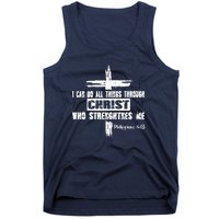 Christian I Can Do All Things Through Cross Jesus Religious Tank Top