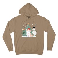 Cat In Christmas Mood Christmas Snowman Festive Hoodie