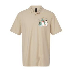 Cat In Christmas Mood Christmas Snowman Festive Softstyle Adult Sport Polo