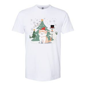 Cat In Christmas Mood Christmas Snowman Festive Softstyle CVC T-Shirt