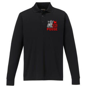 Cat Insane Cat Posse Gift Performance Long Sleeve Polo