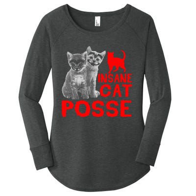 Cat Insane Cat Posse Gift Women's Perfect Tri Tunic Long Sleeve Shirt