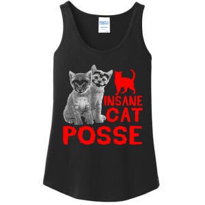 Cat Insane Cat Posse Gift Ladies Essential Tank