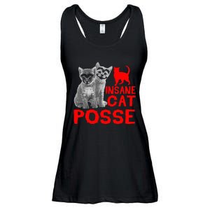 Cat Insane Cat Posse Gift Ladies Essential Flowy Tank