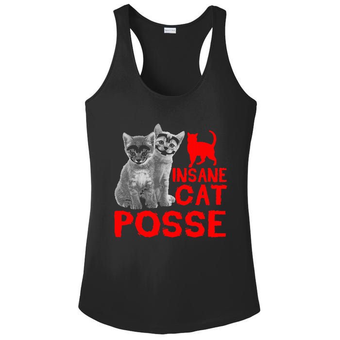 Cat Insane Cat Posse Gift Ladies PosiCharge Competitor Racerback Tank