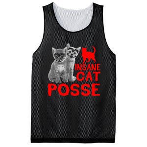 Cat Insane Cat Posse Gift Mesh Reversible Basketball Jersey Tank