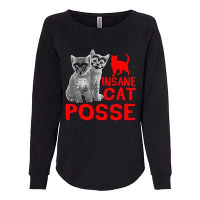 Cat Insane Cat Posse Gift Womens California Wash Sweatshirt