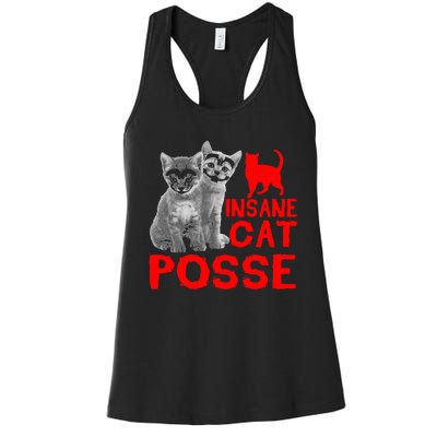 Cat Insane Cat Posse Gift Women's Racerback Tank