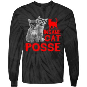 Cat Insane Cat Posse Gift Tie-Dye Long Sleeve Shirt