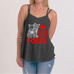 Cat Insane Cat Posse Gift Women's Strappy Tank