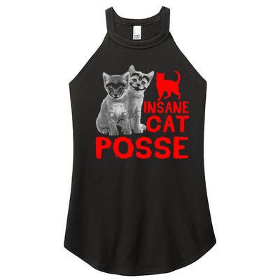 Cat Insane Cat Posse Gift Women's Perfect Tri Rocker Tank