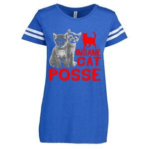 Cat Insane Cat Posse Gift Enza Ladies Jersey Football T-Shirt