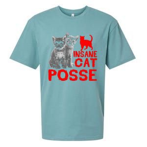 Cat Insane Cat Posse Gift Sueded Cloud Jersey T-Shirt