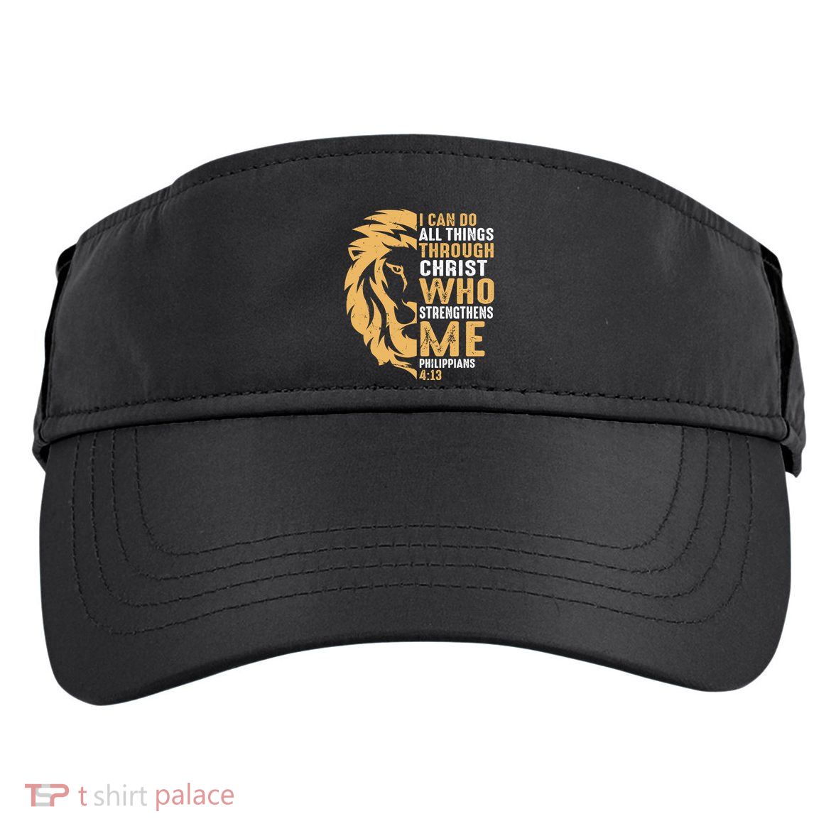 Christian I Can Do All Things Through Christ Lion Faith Adult Drive Performance Visor