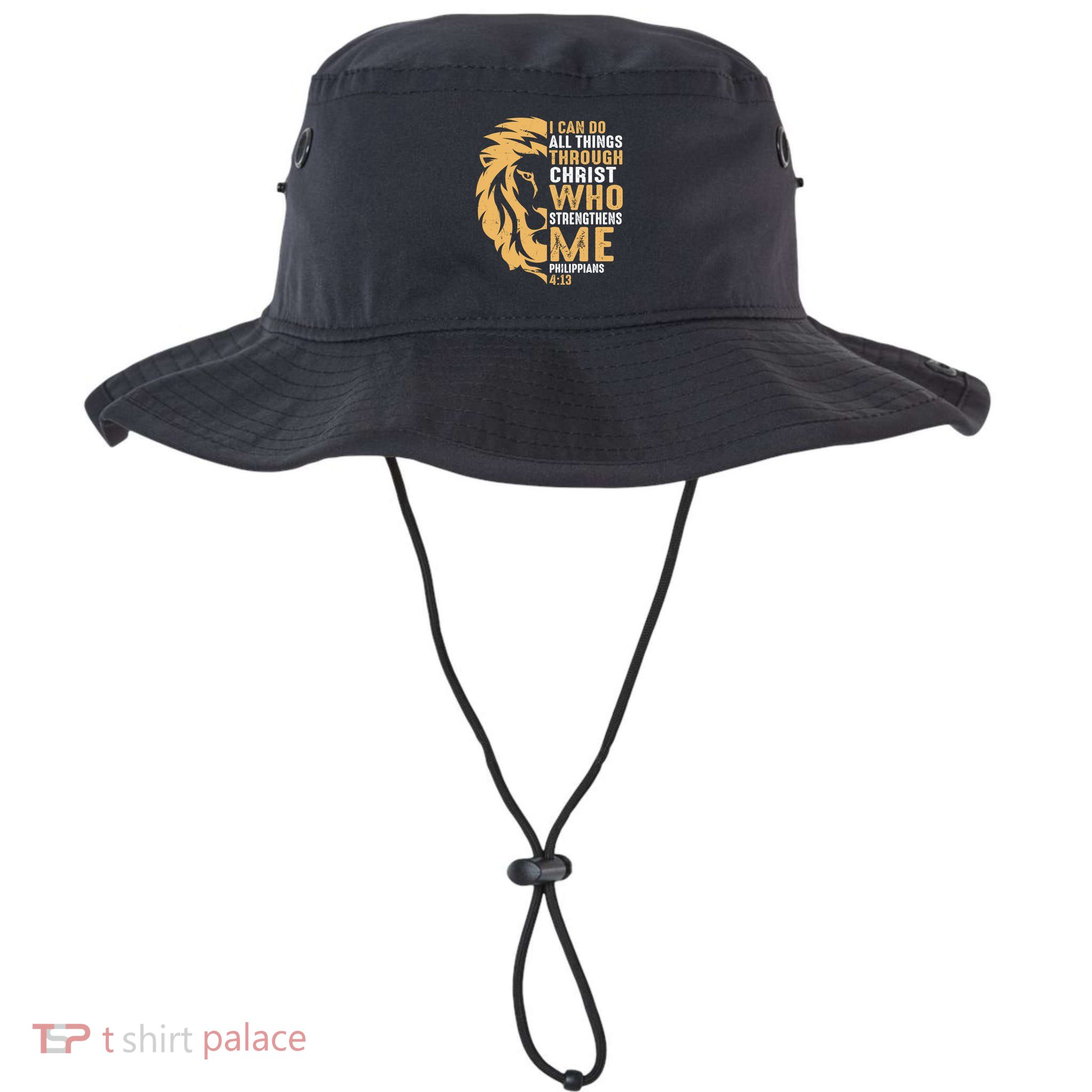 Christian I Can Do All Things Through Christ Lion Faith Bucket Hat