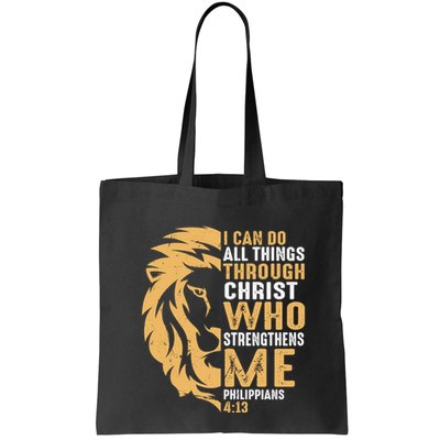 Christian I Can Do All Things Through Christ Lion Faith Bag