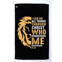Christian I Can Do All Things Through Christ Lion Faith Golf Towel