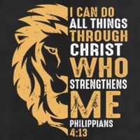 Christian I Can Do All Things Through Christ Lion Faith Golf Towel