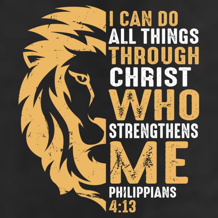 Christian I Can Do All Things Through Christ Lion Faith Golf Towel