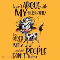 Cow I Can’T Argue With My Husband He’S Older Than Me Pom Pom 12in Knit Beanie