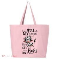 Cow I Can’T Argue With My Husband He’S Older Than Me 25L Jumbo Tote