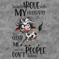 Cow I Can’T Argue With My Husband He’S Older Than Me 7-Panel Snapback Hat