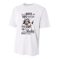 Cow I Can’T Argue With My Husband He’S Older Than Me Youth Performance Sprint T-Shirt