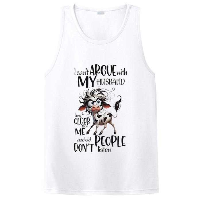 Cow I Can’T Argue With My Husband He’S Older Than Me PosiCharge Competitor Tank