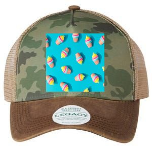 Colorful Ice Cream Pattern Legacy Tie Dye Trucker Hat