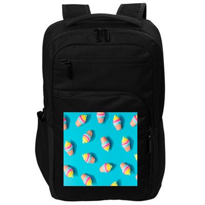 Colorful Ice Cream Pattern Impact Tech Backpack