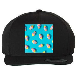 Colorful Ice Cream Pattern Wool Snapback Cap