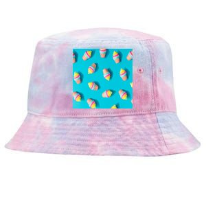 Colorful Ice Cream Pattern Tie-Dyed Bucket Hat