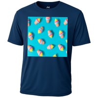 Colorful Ice Cream Pattern Performance Shirt