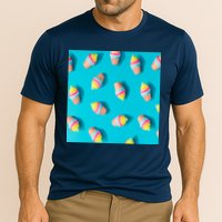 Colorful Ice Cream Pattern Performance Shirt