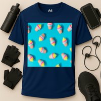 Colorful Ice Cream Pattern Performance Shirt