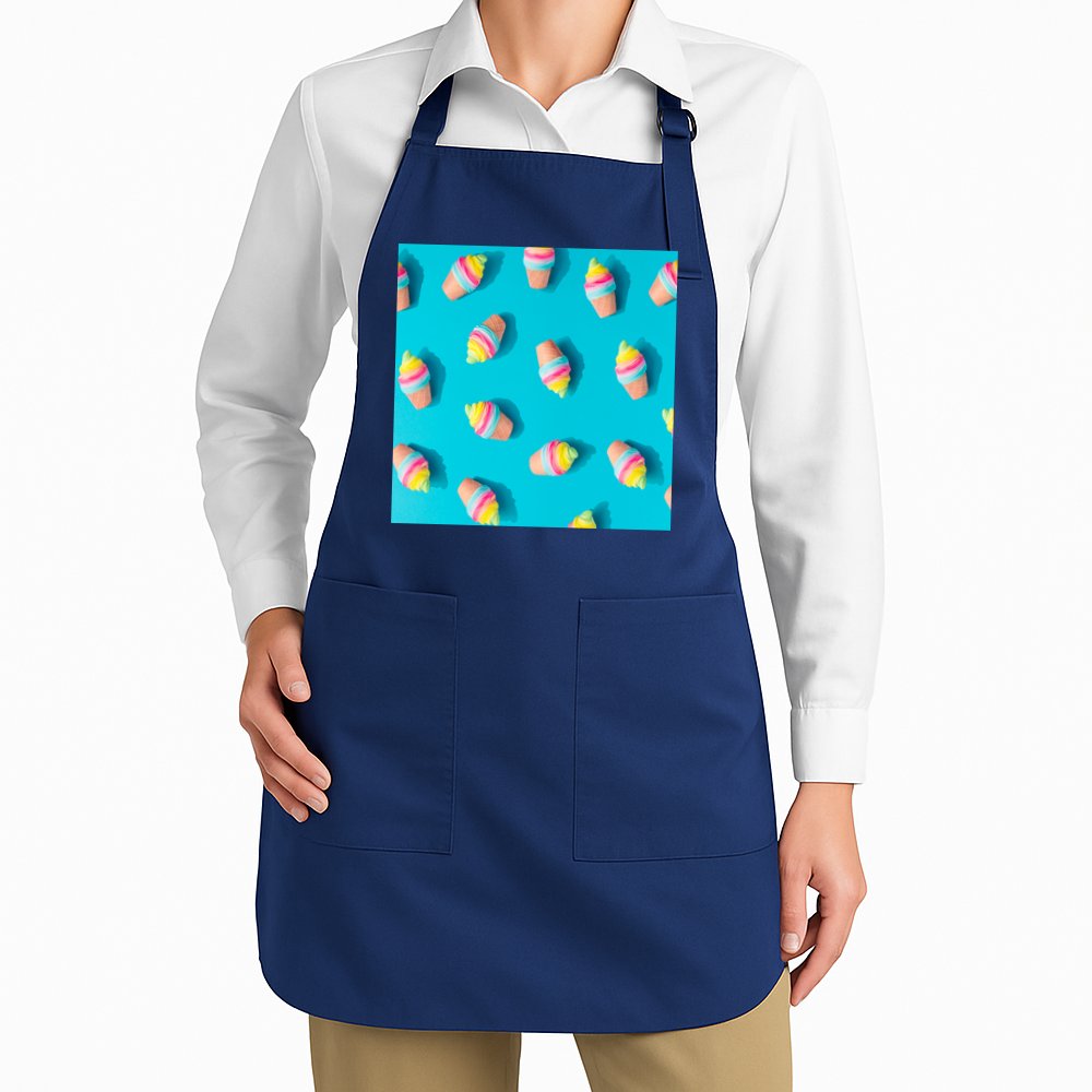 Colorful Ice Cream Pattern Apron