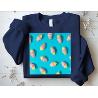 Colorful Ice Cream Pattern Sweatshirt